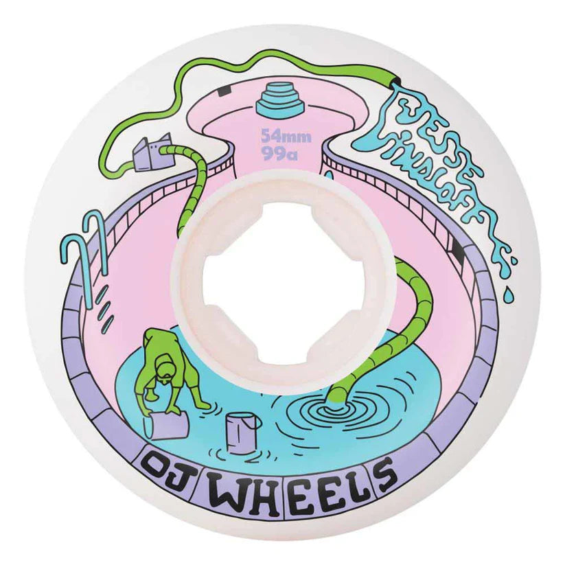 OJ Wheels - Elite Hardline Jesse Lindloff White 99a - 54mm