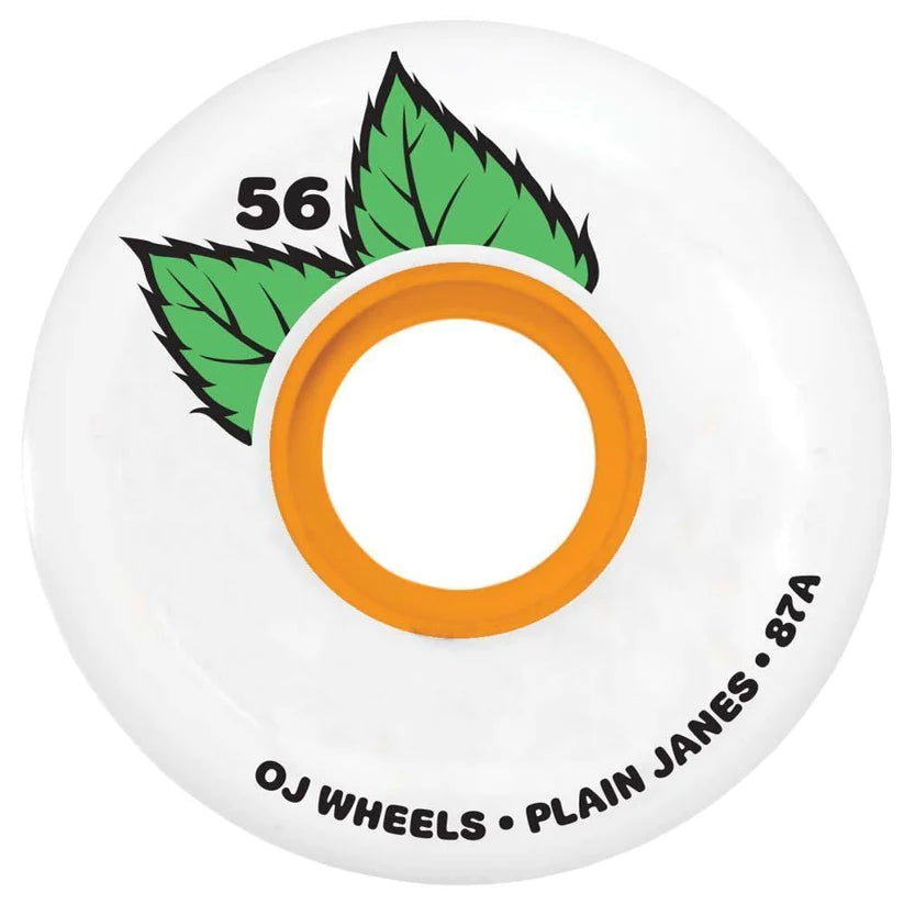OJ Wheels - Plain Jane Keyframe 87a White - 56mm