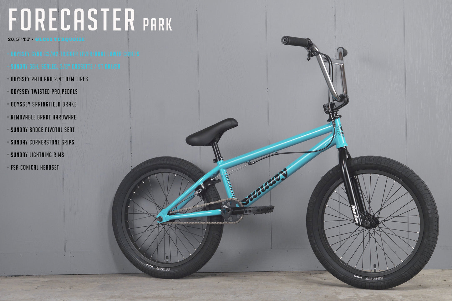 2021 Sunday Forecaster Park (Gloss Turquoise with 20.5" tt)